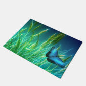 Paillasson Mat de porte de beauté bleu (Incliné)