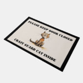 Paillasson Mat de porte de chat fou (Incliné)