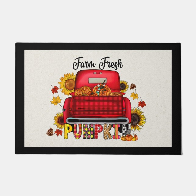 Paillasson Mat de porte de ferme d'automne (Devant)