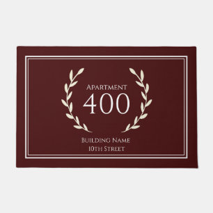Paillasson Mat de porte d'entrée - Numéro de maison et appart
