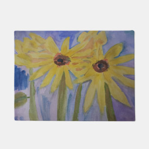 Paillasson Mat de porte des tournesols jaunes d'été