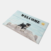 Paillasson Mat de porte d'été du lac Schnauzer (Incliné)