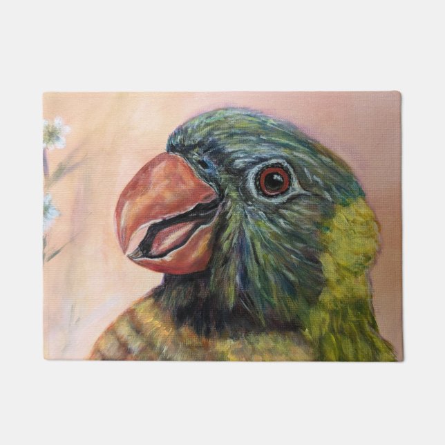 Paillasson Mat de porte d'oiseaux exotiques (Devant)