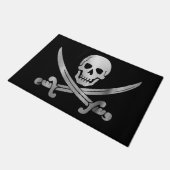 Paillasson Mat de porte du crâne et des os croisés (Incliné)