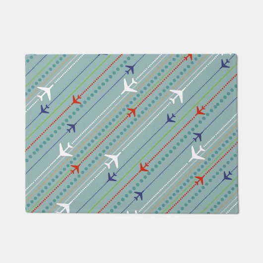 Paillasson Mat de porte Motif d'avion rétro (Devant)