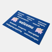Paillasson Mat de porte multilingue (Incliné)