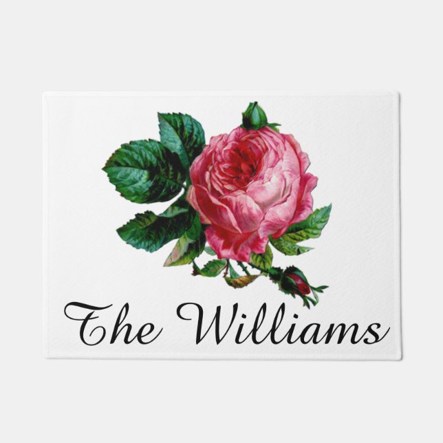 Paillasson Mat de porte Rose de chou (Devant)