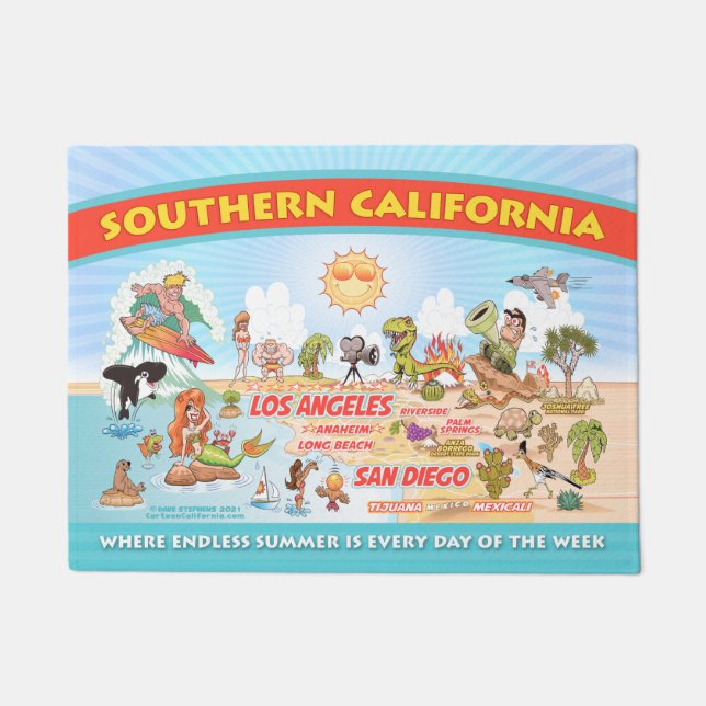 Paillasson Mat de porte standard Ultimate Sunny California (Devant)
