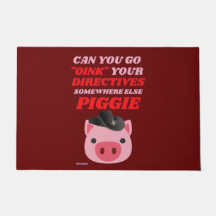 Paillasson mat drôle "OINK PIGGIE"