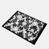 Paillasson mat noir blanc avec cercles (Incliné)