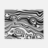 Paillasson Matelas Abstrait Noir Blanc - Personnalisable (Devant)