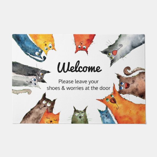 Paillasson Matelas avec chats conçus par les colocataires Hav (Devant)