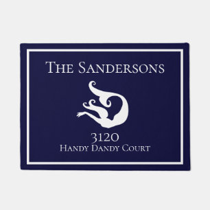 Paillasson Matelas de porte bleu marine bleu marine