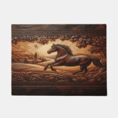 Paillasson Matelas de porte du cheval en cuir (Devant)