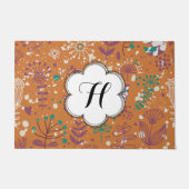 Paillasson Matelas de porte pour oiseaux floraux Whimsical pe (Devant)