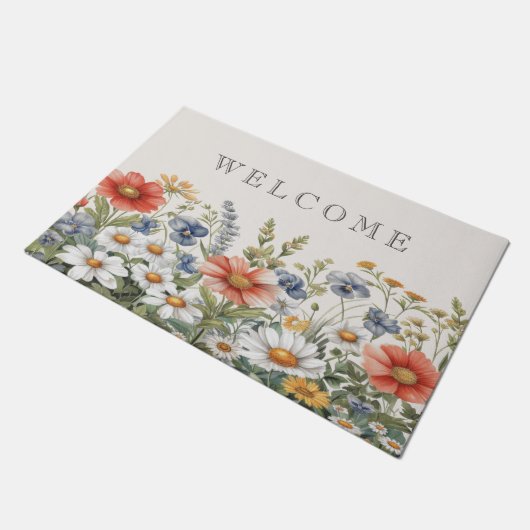 Paillasson Matelas Fleur sauvage coloré (Incliné)