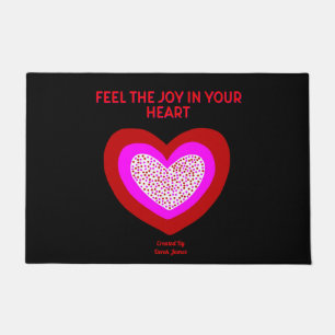 Paillasson Matelas joyeux de porte-coeur (60,96 cm x 91,44 cm