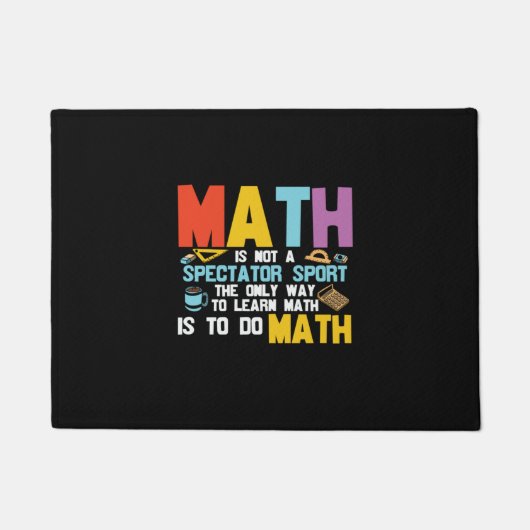 Paillasson Math Enseignant Math Math N'Est Pas Un Spectateur  (Devant)