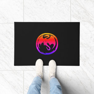 Paillasson Matmat de porte noir Neon Dragon