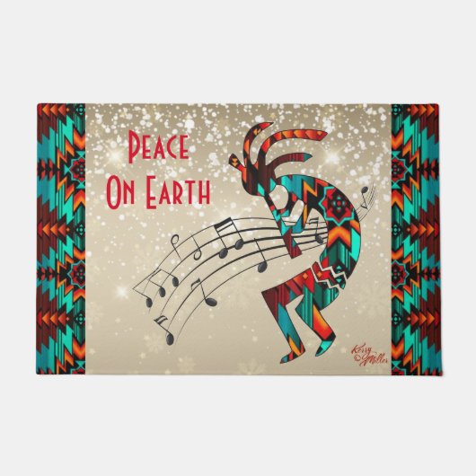 Paillasson Matmat Kokopelli de Noël (Devant)