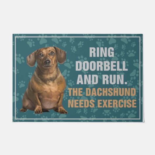 Paillasson Matt de poche Weiner - Digne Drôle - Dachshund (Devant)
