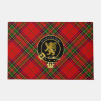 Matt de porte Tartan de Lion Crest de Clan écossai