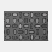 Paillasson MCM arrondi au milieu du siècle Rectangles gris ce (Devant)