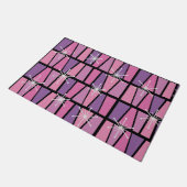 Paillasson MCM géométrique Abstrait rose violet (Incliné)
