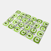 Paillasson MCM Moyen-siècle Abstrait Motif Chartreuse (Incliné)