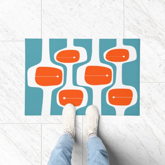 Paillasson MCM WELCOME MAT - Orange et Turquoise (Intérieur)