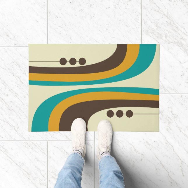 Paillasson MCM WELCOME MAT - Turquoise, Brown et orange (Intérieur)