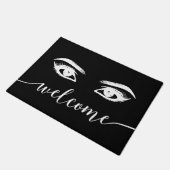 Paillasson Mèches et accueil de salon de beauté de maquilleur (Incliné)