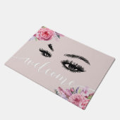 Paillasson Mèches et accueil floral de salon de maquilleur de (Incliné)