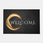 Paillasson Méditation Yoga Instructeur Black Gold ZEN Bienven (Devant)