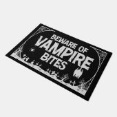 Paillasson Méfiez-Vous Des Morsures De Vampire Drôle Éffrayan (Incliné)