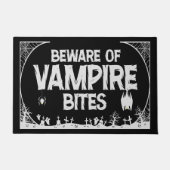 Paillasson Méfiez-Vous Des Morsures De Vampire Drôle Éffrayan (Devant)