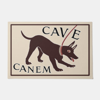 Paillasson Méfiez-vous du chien "Cave Canem" Image gréco-roma