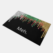 Paillasson Meh Humour de vacances Sarcasme Parties scintillan (Incliné)