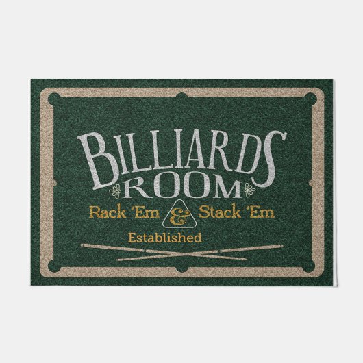Paillasson Meilleur Billard Décor, Billard Salle Rug (Devant)