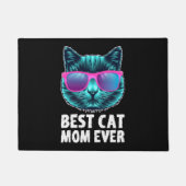 Paillasson Meilleur Chat Maman Jamais mignonne Lunettes Drôle (Devant)