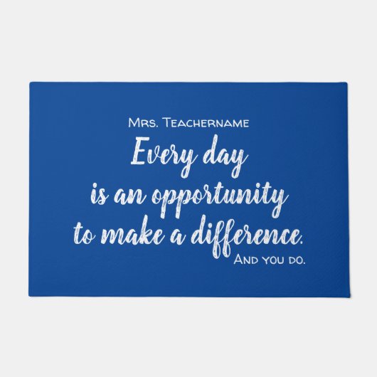 Paillasson Meilleur enseignant jamais Merci Salle de classe B (Devant)