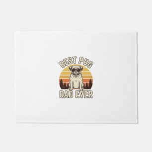 Paillasson Meilleur papa Pug de tous les temps Design de T-Sh