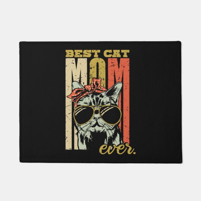 Paillasson Meilleure maman chat chat chat chat maman cadeau (Devant)
