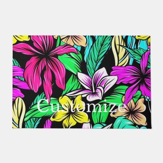 Paillasson Mélange de fleurs tropicales Thunder_Cove (Devant)