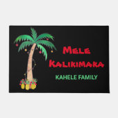 Paillasson Mele Kalikimaka Noël Ananas Nom de la paume (Devant)