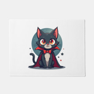 Paillasson Meowcula Drôle Chat Vampire Dracula Halloween