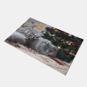 Paillasson Meowe Noël Custom Chat Photo & Paw (Incliné)