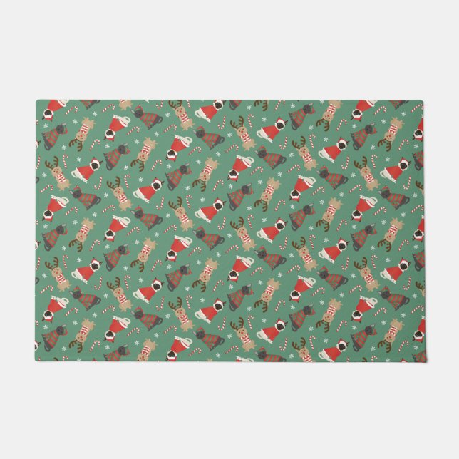 Paillasson Meowy Christmas Cats (Devant)