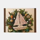 Paillasson Mer Côtière Tropicale & Salutations Plage Noël (Devant)