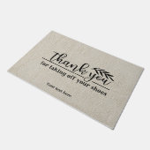 Paillasson Merci pour enlever vos chaussures (Incliné)